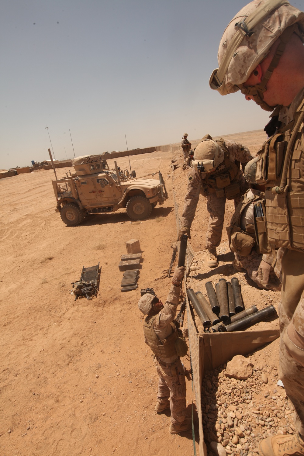 MO-120 RT mortar system range on FOB Geronimo