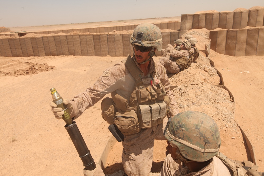 Mortar system range on FOB Geronimo