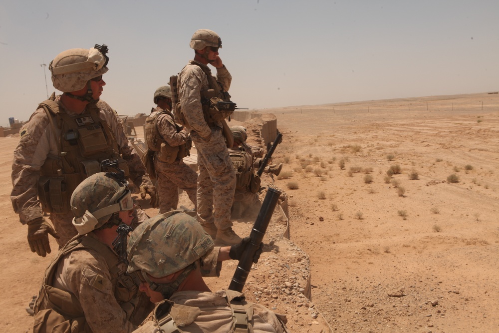 Mortar system range on FOB Geronimo