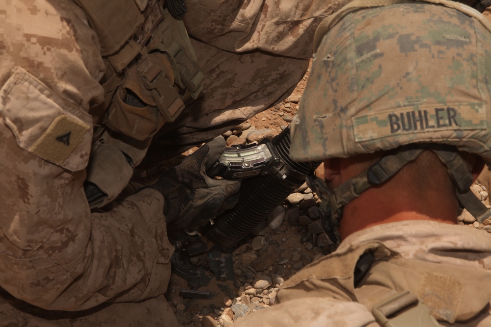 Mortar system range on FOB Geronimo