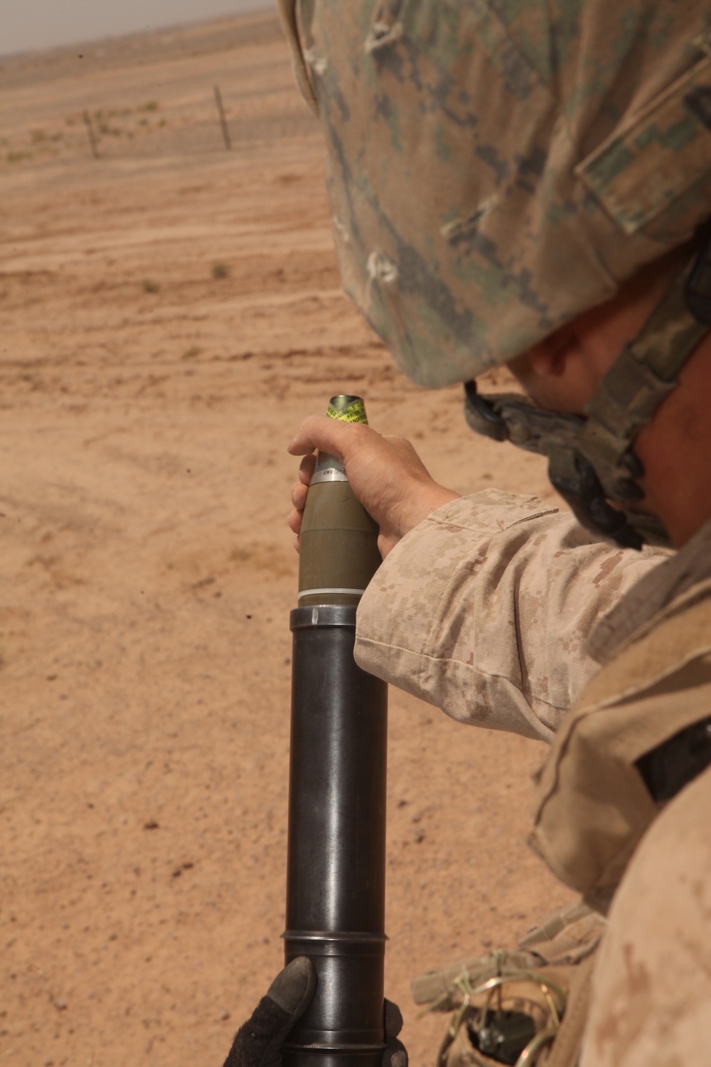 Mortar system range on FOB Geronimo