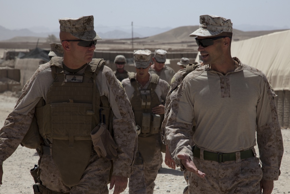 Marine Corps Maj. Gen. David H. Berger visits FOB Shamsher