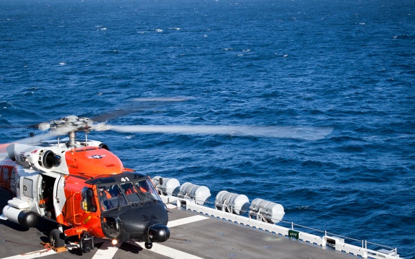 Marines, sailors help Coast Guard with casualty evacuation