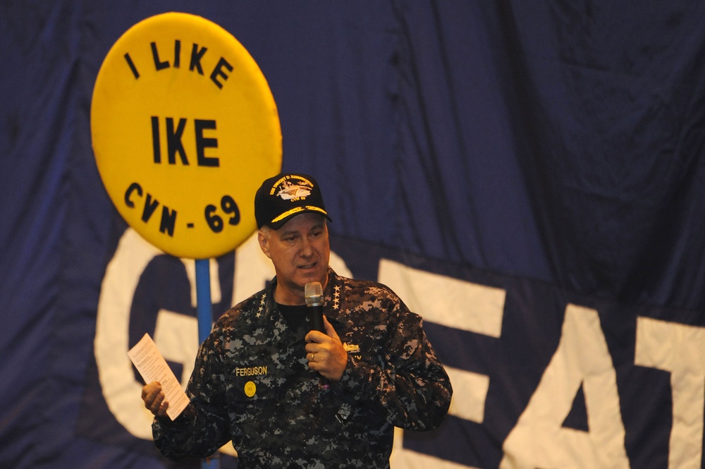 Vice chief of naval operations aboard USS Dwight D. Eisenhower