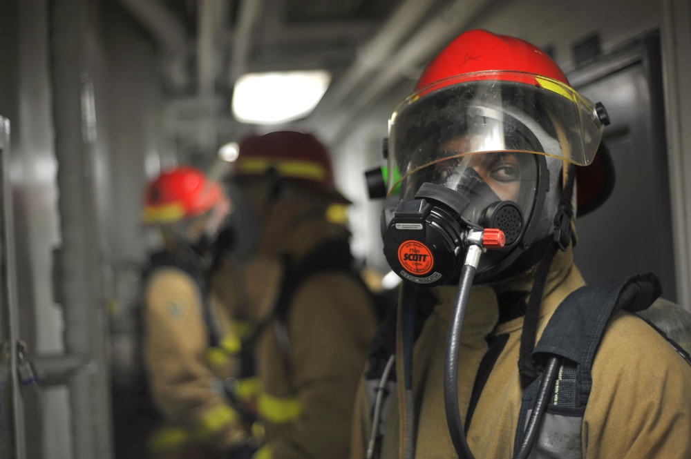 USS Blue Ridge general quarters drill