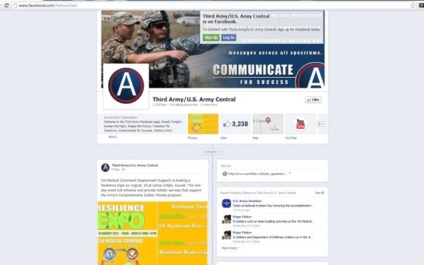 Army 'likes' social media