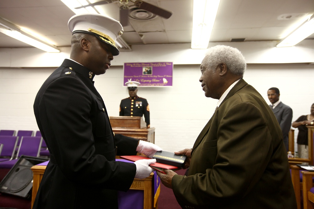 Montford Point Marines receive the Congressional Gold Medal