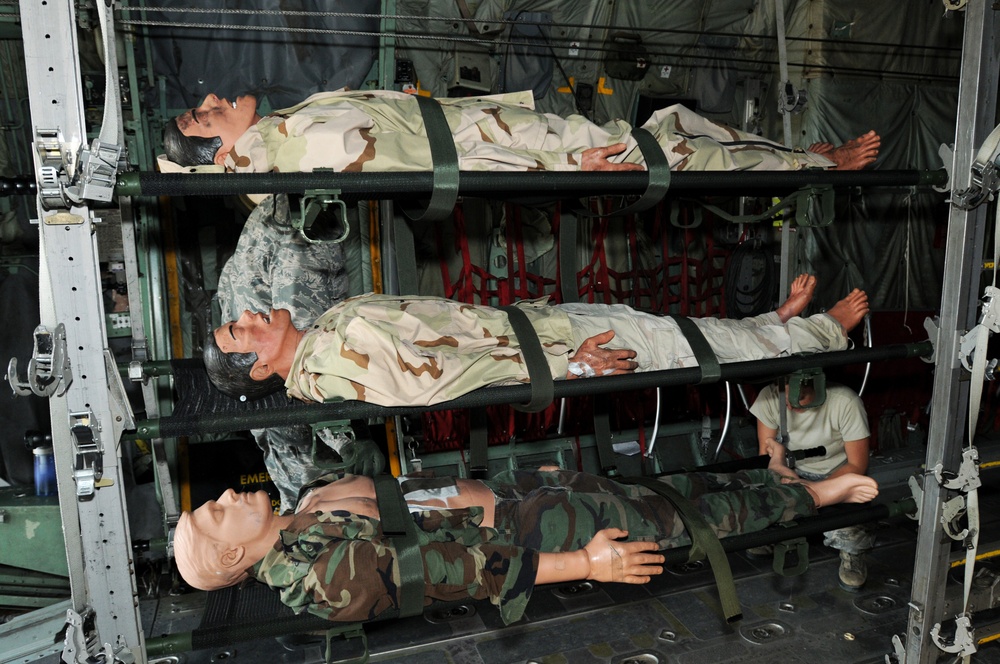 Hercules Training: The 2nd BCT conducts casualty evacuation exercise on C-130 aircraft