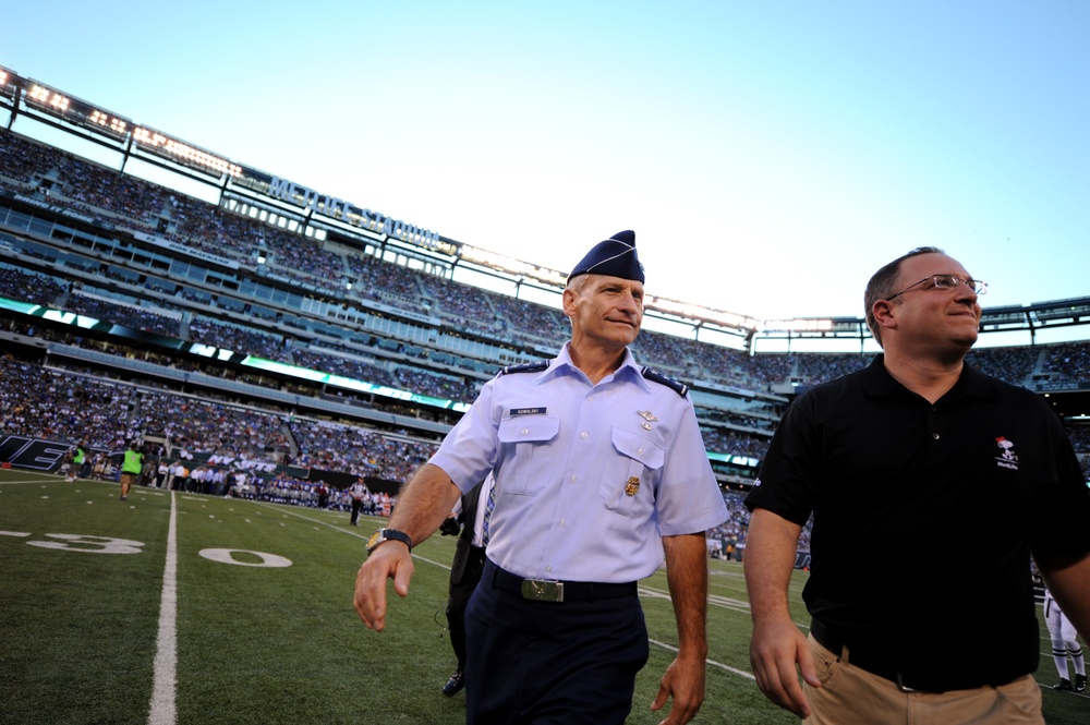 Gen. Kowalski represents for all airmen at NFL game during Air Force Week