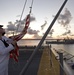 Evening colors aboard amphibious assault ship Bonhomme Richard