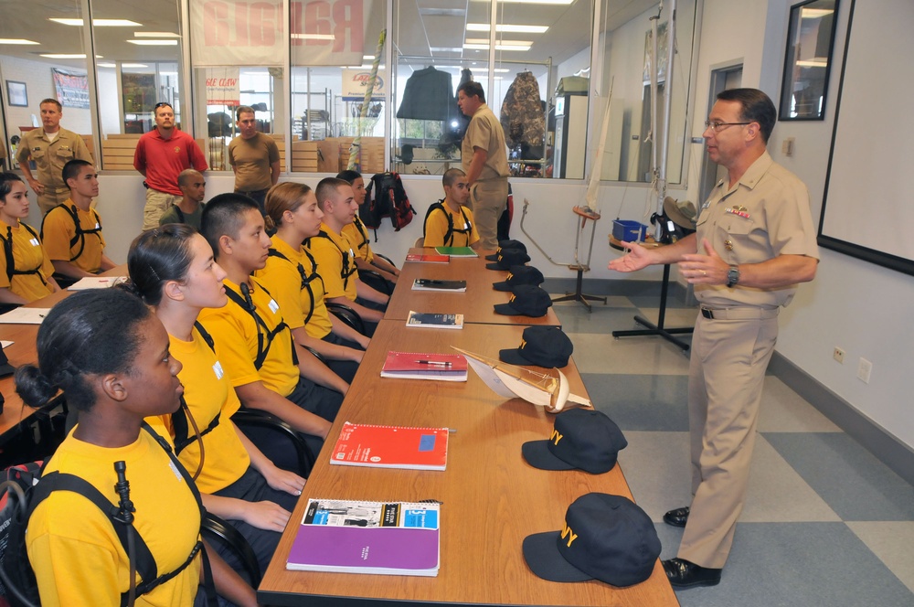 Welcoming NROTC midshipmen