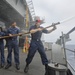 Fire hose familiarization aboard USS Nimitz