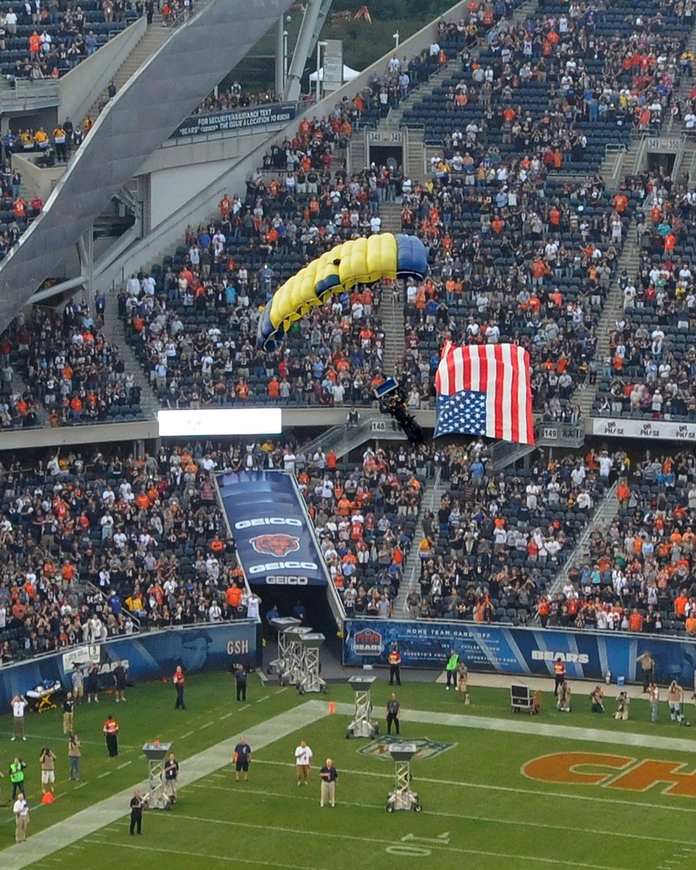 Leap Frogs perform at Chicago Bears game