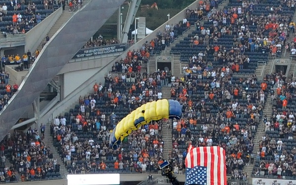 Leap Frogs perform at Chicago Bears game