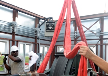 Air Force civil engineers relocate aircraft arresting systems