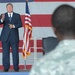 Secretary of the Air Force Michael Donley speaks at Shaw