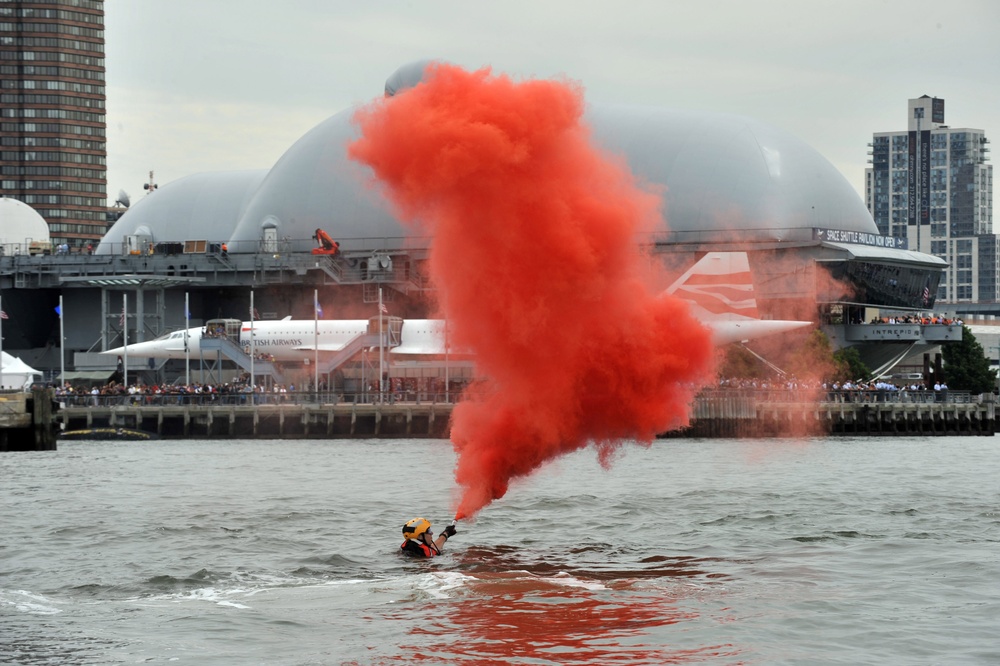 New York Air National Guard conducts water rescue demonstration in New York City