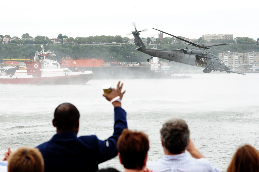 Water demonstration on the Hudson River for Air Force Week