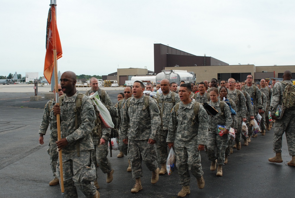 New York Army National Guard soldiers deploy