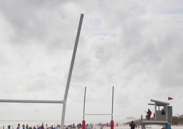 Beach brawl: Cherry Point Marines scrum with rugby brethren