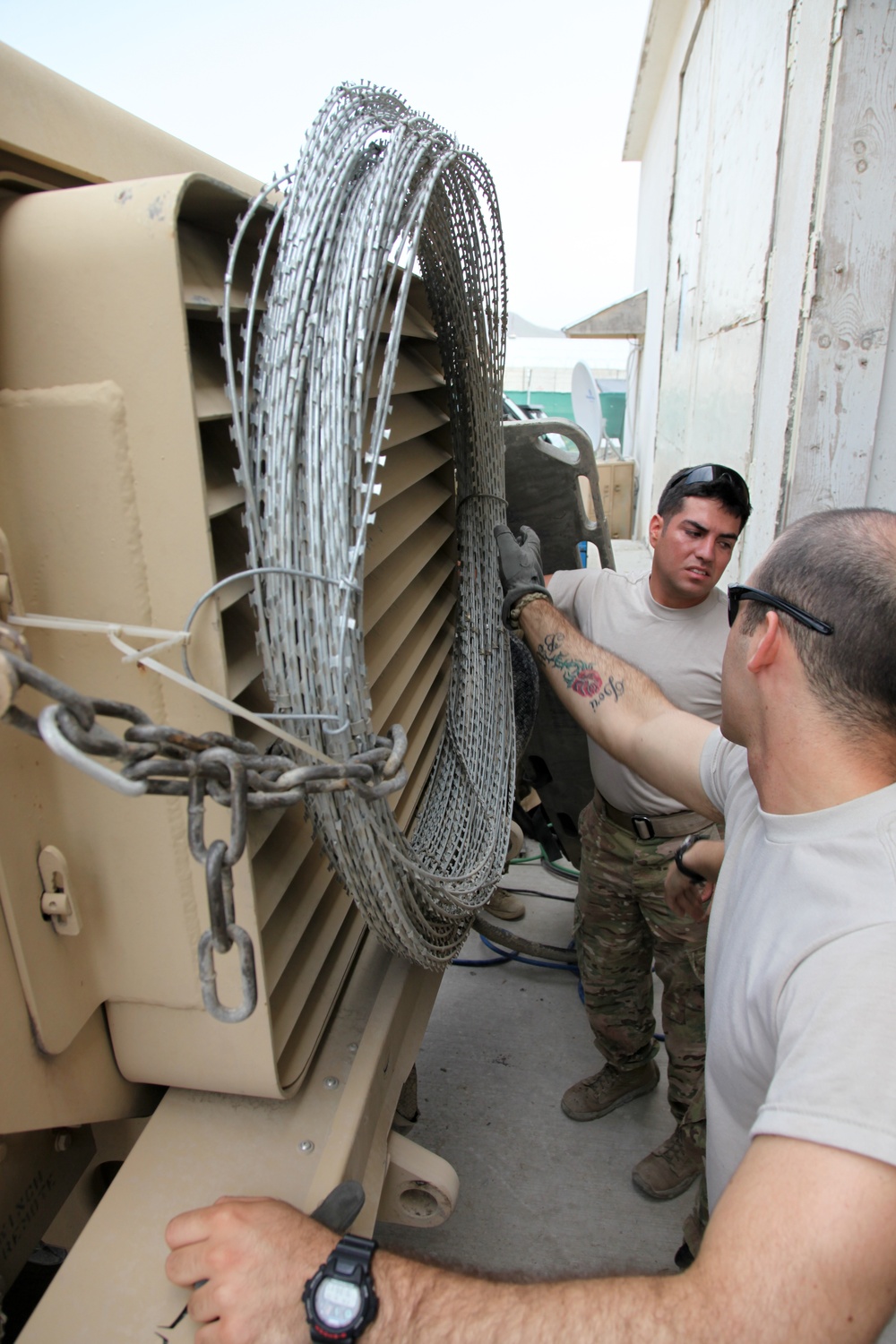 Weekly maintenance at FOB Salerno