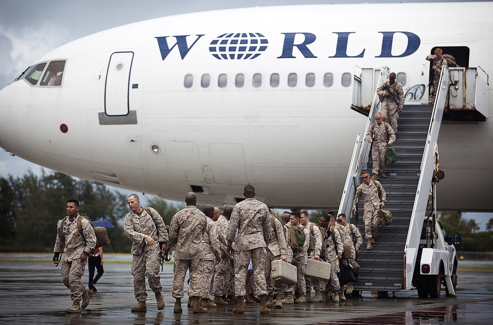 Hawaii Marines return from Afghanistan