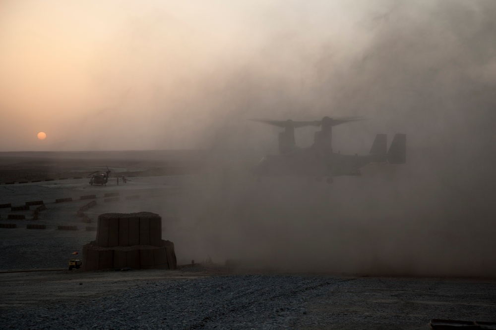 Forward Operating Base Shukvani flight line