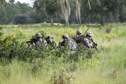 Cavalry troop dismounts for live fire exercise