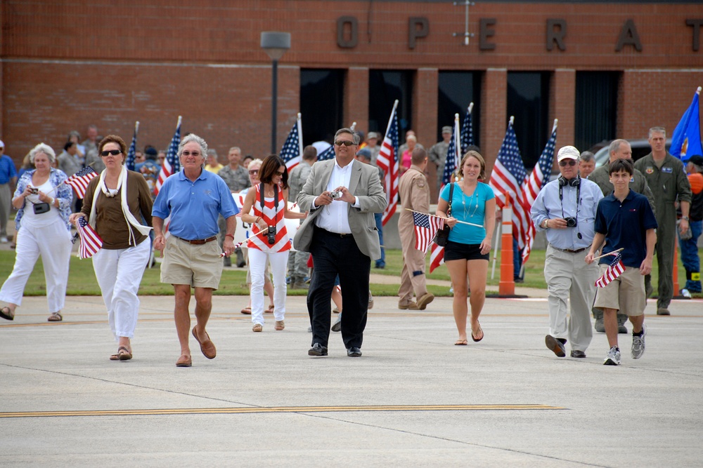 F-16's with the 157th Fighter Squadron return from Afghanistan