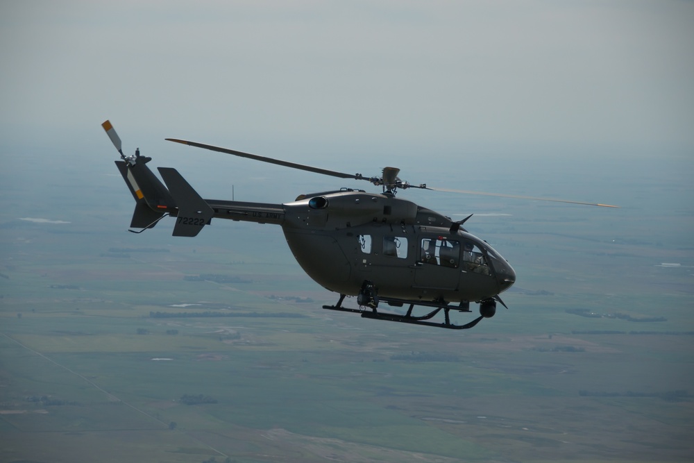 North Dakota National Guard UH-72 (Lakota) Helicopter Flight from Fargo to Bismarck, piloted by LTC Anderson and CW4 Hauge.