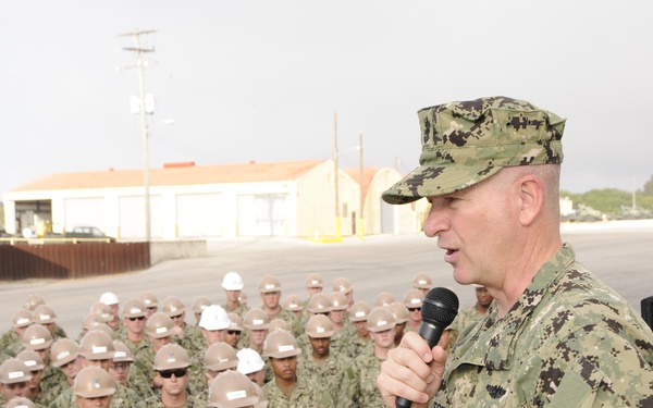 MCPON West addresses the Seabees of  NMCB 1