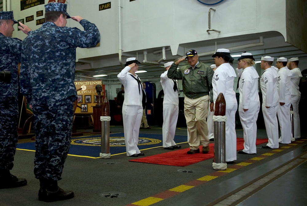 Panetta visits USS John C. Stennis