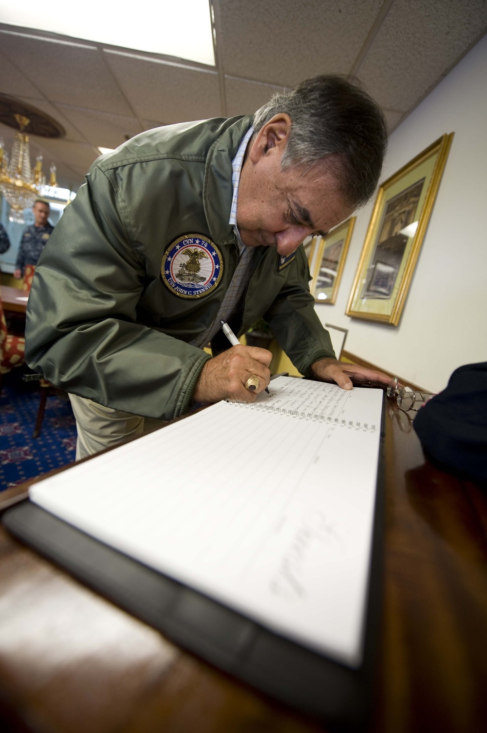 Panetta visits USS John C. Stennis