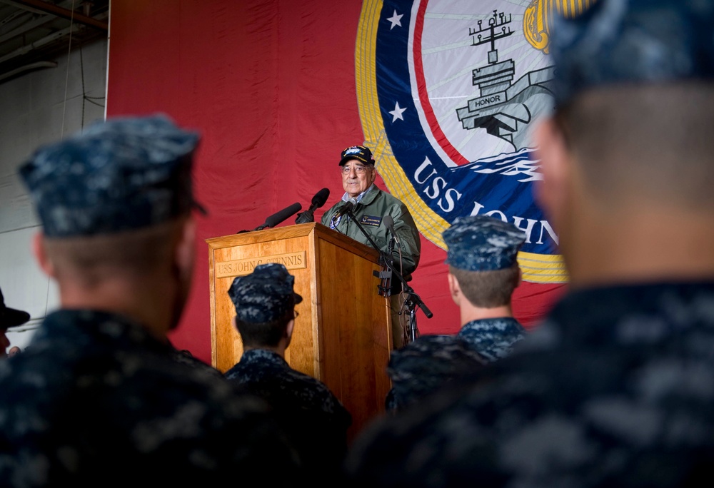Panetta visits USS John C. Stennis