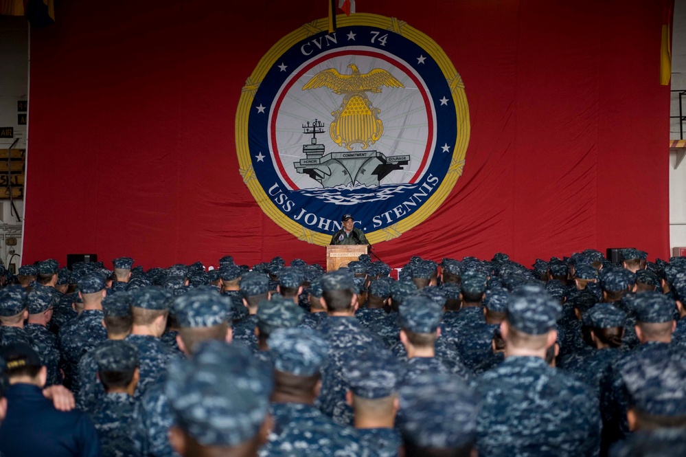 Panetta visits USS John C. Stennis