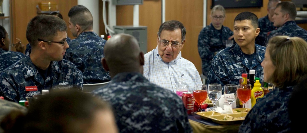Panetta visits USS John C. Stennis