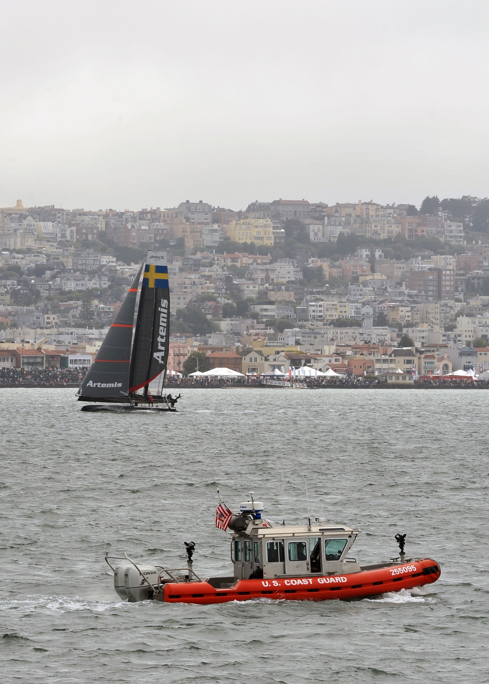 Coast Guard patrols America's Cup safety zone on San Francisco Bay