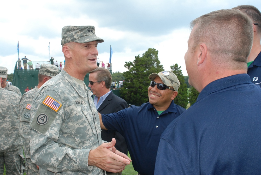 PGA honors military members and families at Bethpage, NY  Golf Tourney