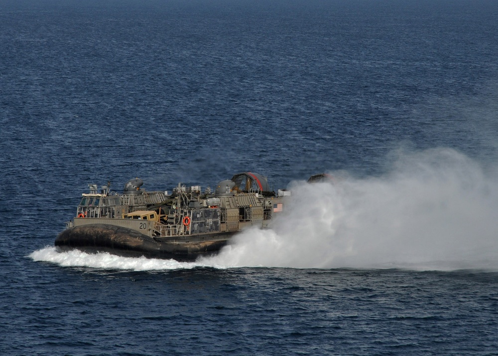 LCAC returns to USS New York well deck