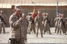 1st Maintenance Battalion (-) Reinforced cases colors, ready for home after mission accomplishment