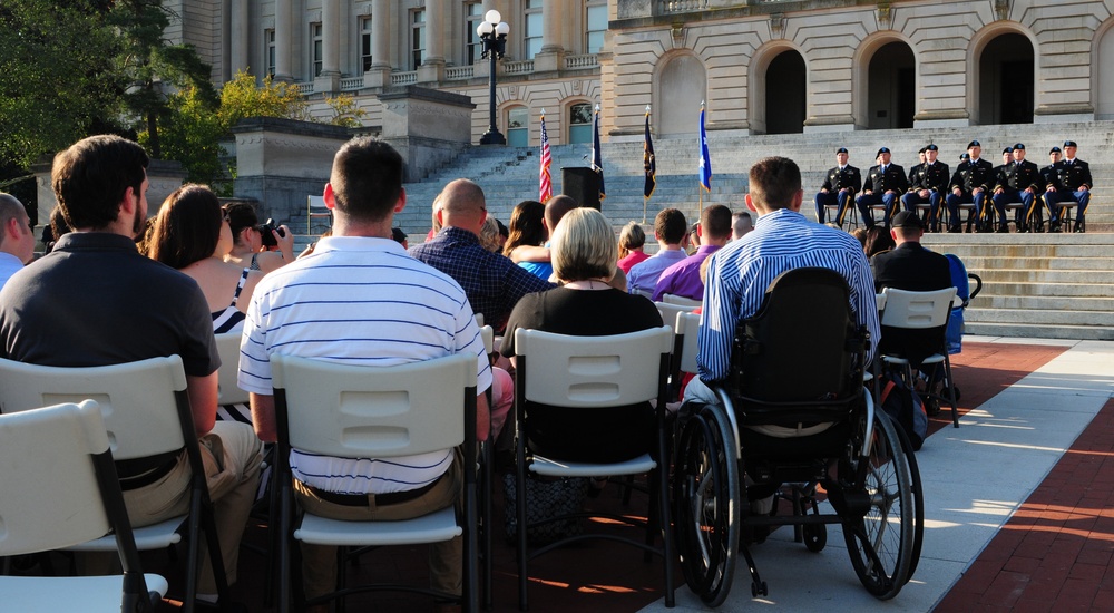 Guardsman excited to lead, honored at commissioning