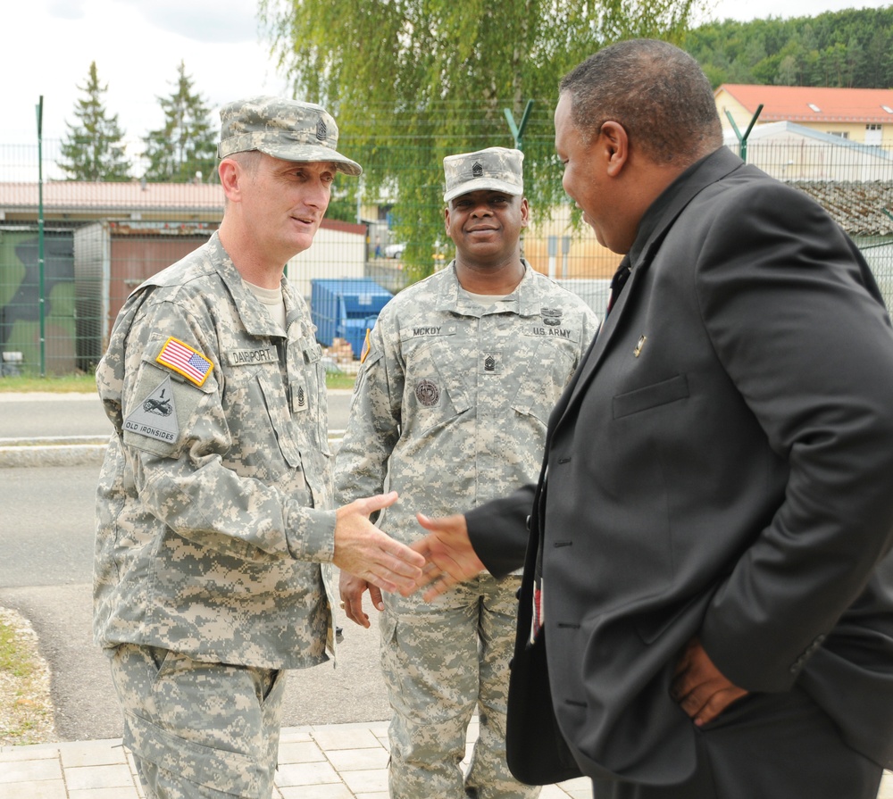 Command Sgt. Maj. David S. Davenport distinguished visit