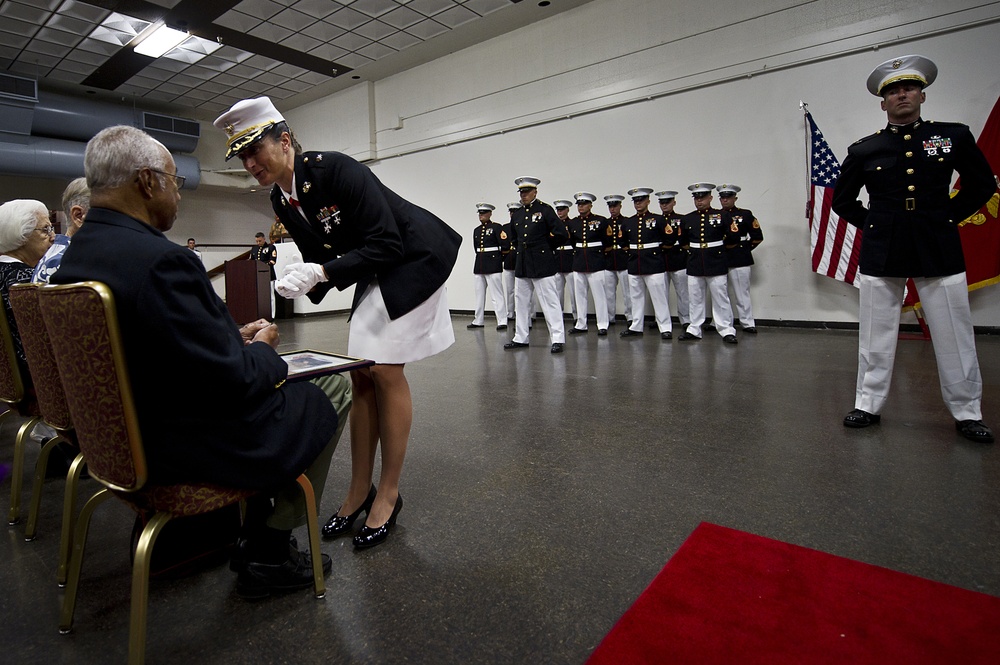 Montford Point Marine presented Congressional Gold Medal at MCBH