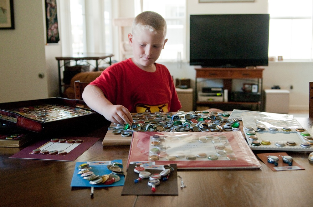 Marine’s son turns bottle caps into funds for charity