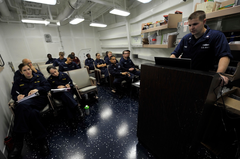 USS Jason Dunham at sea operations