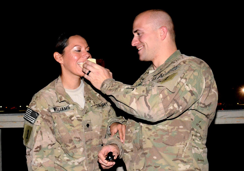 Warriors wed while deployed to Afghanistan