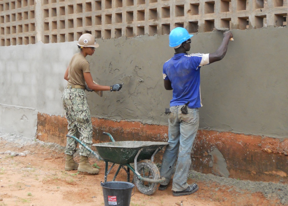 NMCB 1 supporting African education and military engineers