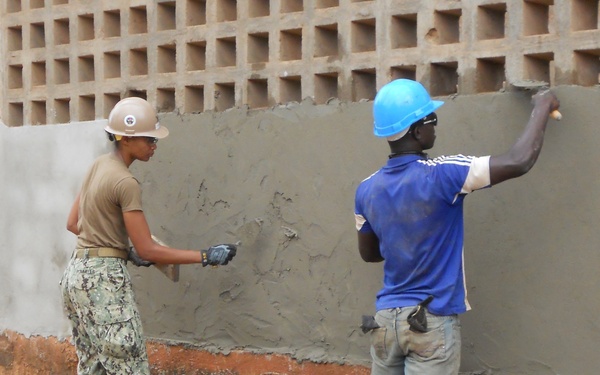NMCB 1 supporting African education and military engineers