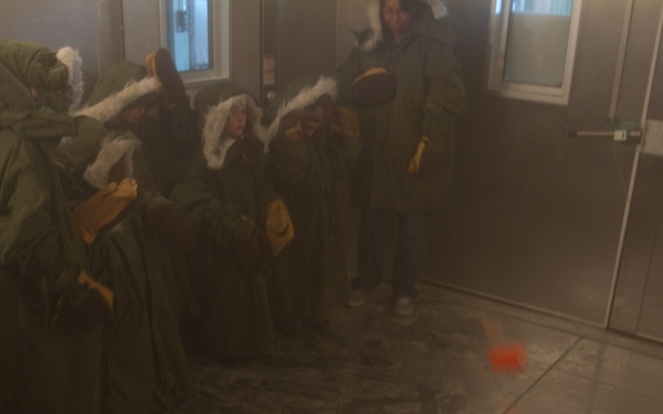 Traffic cone at 50 below