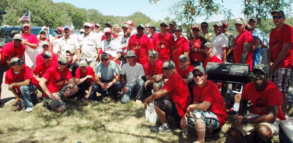 ‘Angling’ for fun: vets take service members fishing at Corps Lake in thanks for their service